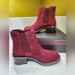 Vince Camuto Brick Suede Leather Ankle Boots - Size 7